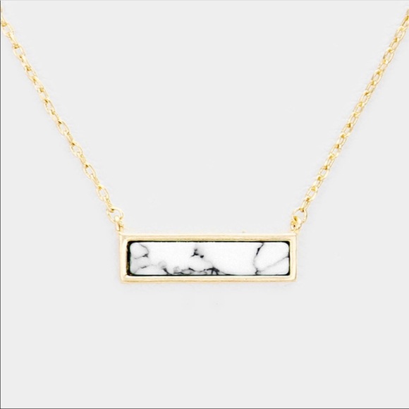 Eye Pop Supply Jewelry - 💜Marble Rectangle Bar Pendant💜